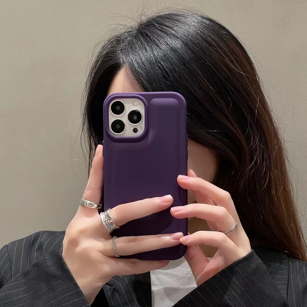 New INS Korean Deluxe Matte TPU Phone Case For iPhone 11 12 13 14 Pro Max X XR XS Plus Shockproof Soft Bread Silicone Back Cover