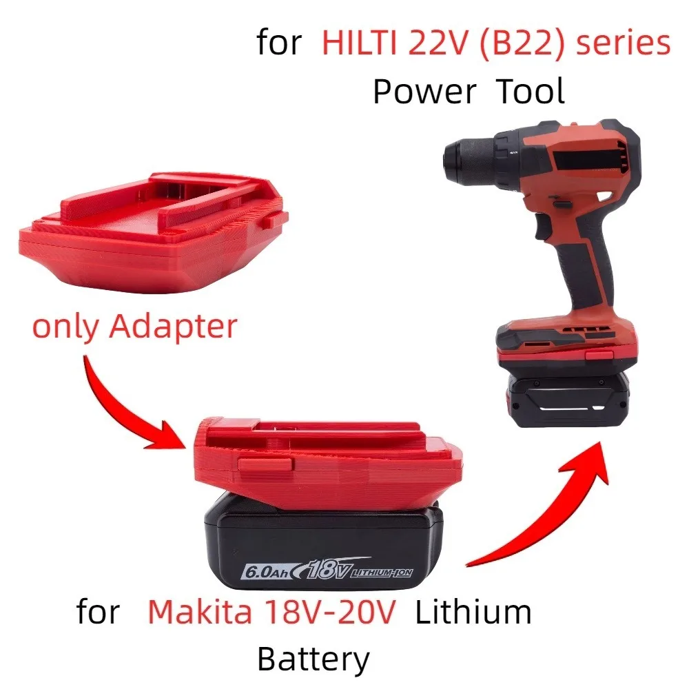 

Адаптер-переходник для литиевой батареи Makita 18 В-20 В в серия HILTI 22 В (B22) Аксессуар для электроинструмента (только адаптер)