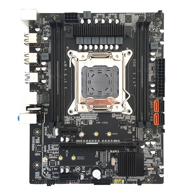

X99 Computer Motherboard LGA2011-3 V3 V4 with Dual M.2 NVME Slot Supports E5 CPU DDR4 ECC SATA3.0 USB3.0 Motherboard