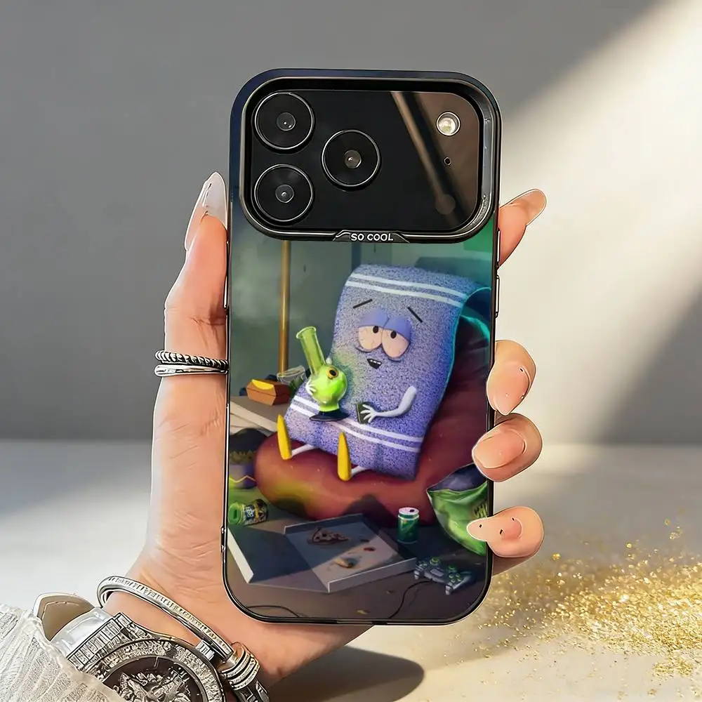 Чехол для телефона S-South Park T-Towelie для iPhone 17, 16, 15, 14, 13, 12, 11, Pro, MAX, серый матовый силиконовый, черный (art.: 3920d97132eb3) - 3920d97132eb3