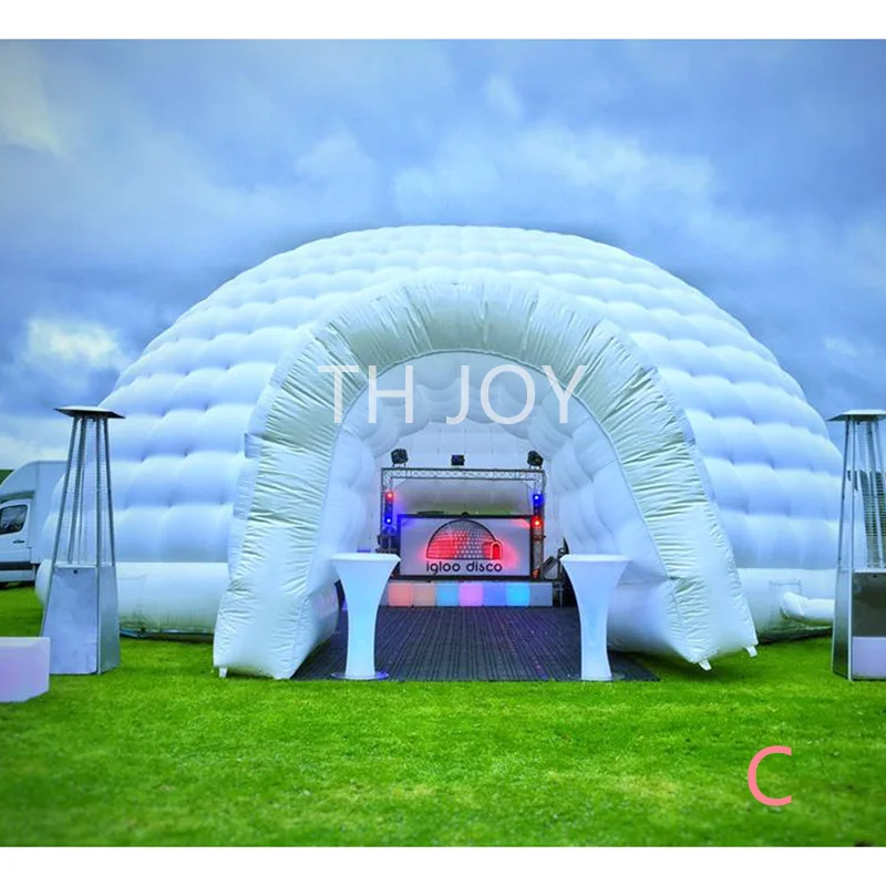 

free air ship to door,outdoor giant inflatable marquee 8m diameter inflatable dome tent,event blow up igloo for party