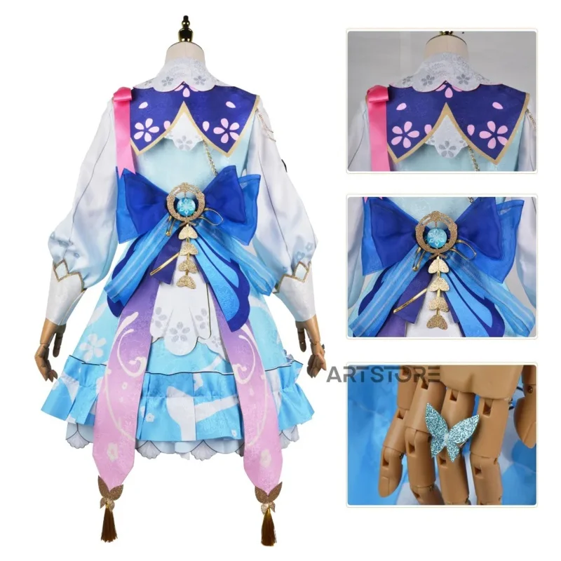Kamisato Ayaka косплей игра Genshinimpact весенний Цветущий мизив кожа костюм Хэллоуин клиент