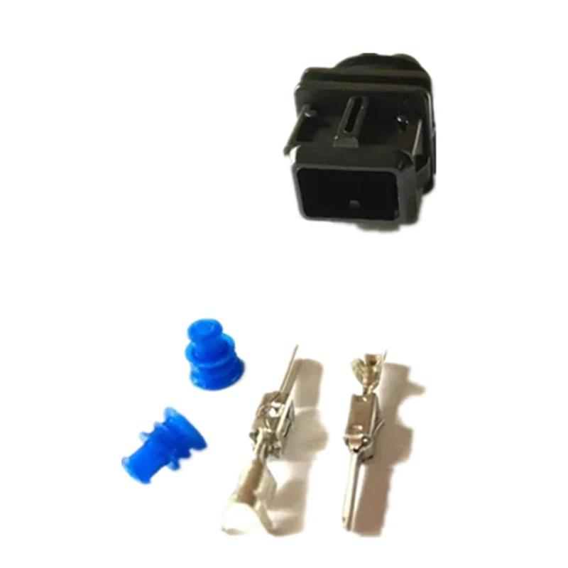 

2 комплекта, 2-контактный разъем переменного тока в сборе, женский и мужской автомобильный двигатель, разъем топливной форсунки, вилка датчика масла, автомобильная розетка