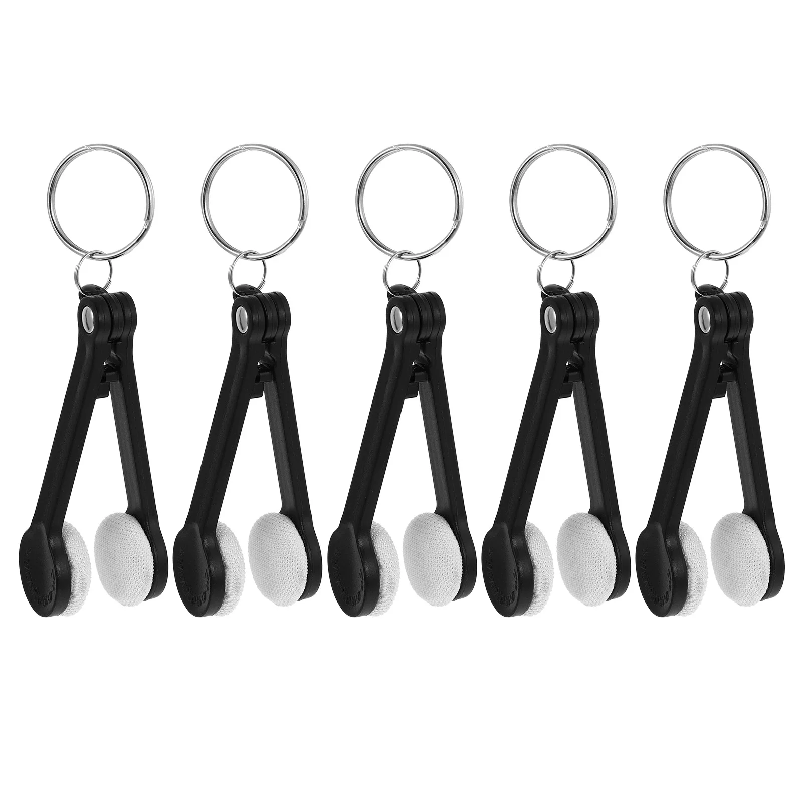 

Cleaner Brush Cleaning Eyeglass Eyeglasses Glasses Spectacles Lens Eyewear Clips Tool Portable Keychain Clean Glass