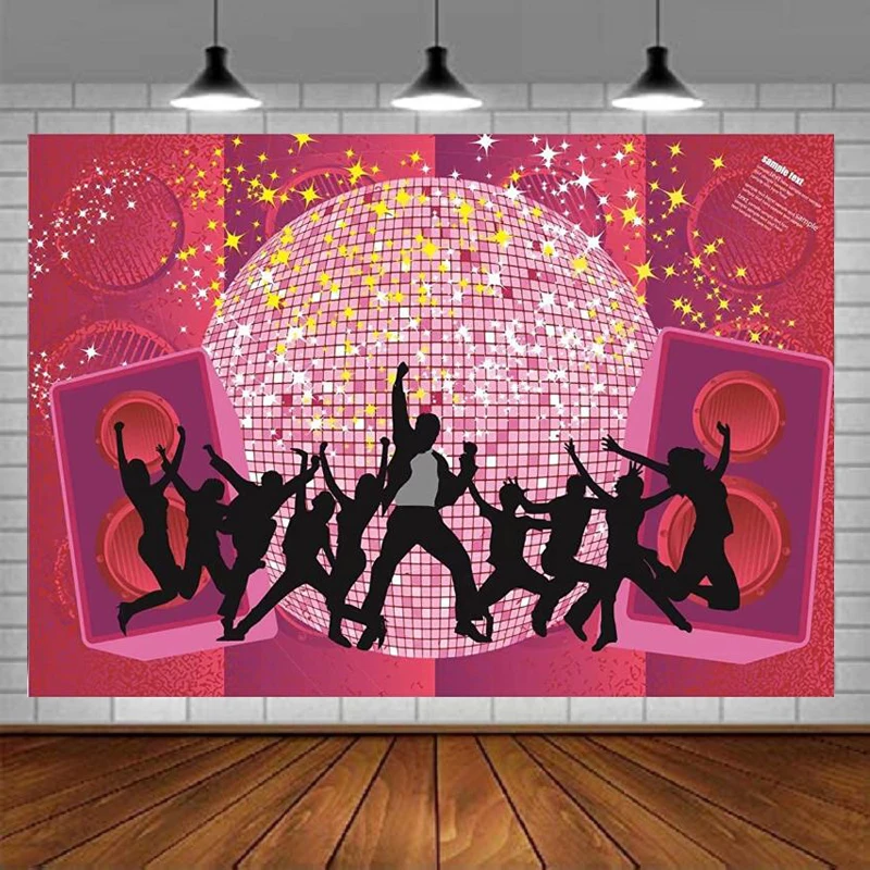 

Photography Backdrop Neon Back To 80s 90s Disco Birthday Party Decor Let's Crazy Glow In The Dark Dance Proms Music Background