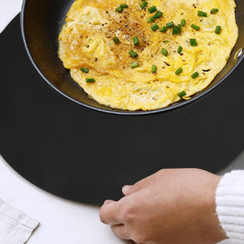 6 шт. защитных ковриков для индукционной плиты из силикона с антискользящим эффектом, предотвращающих перегрев и повторно используемых.