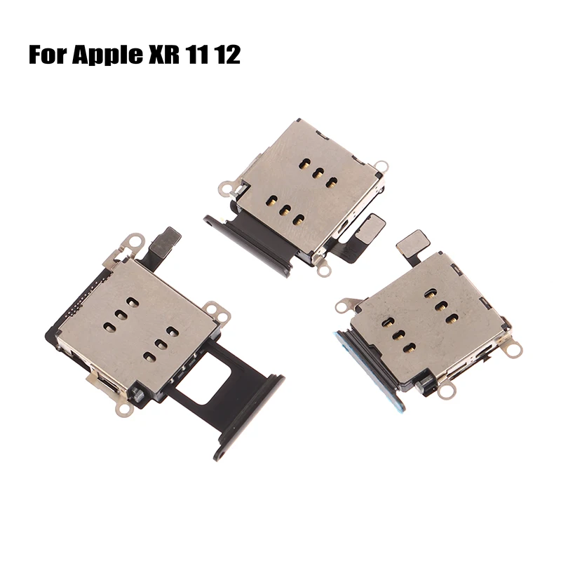 

1set Replacement Parts Dual Sim Card Reader Connector Flex Cable For Apple XR 11 12 Pro Max Sim Card Tray Slot Holder
