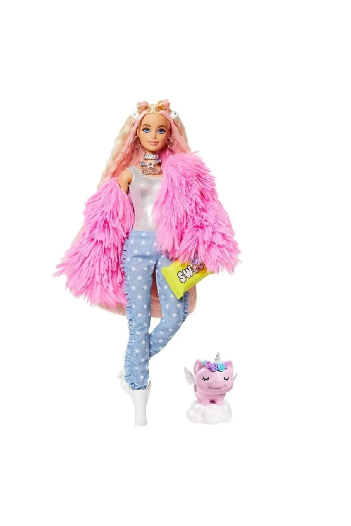 

Barbie Extra Pink Jacketed Baby GRN28 Original Product For Kids Birthday Year Head Chrisstmas Fun Educational