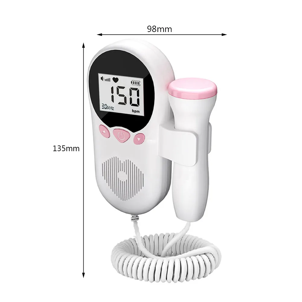 3.0MHz Doppler Fetal Heart rate Monitor Maternity Pregnancy Baby Fetal Sound Heart Rate Detector LCD Display No Radiation images - 6
