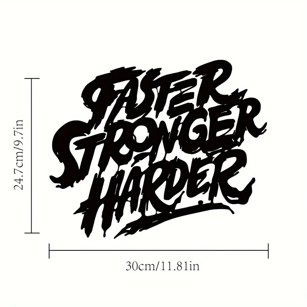 Металлическая Настенная Художественная Мотивационная Цитата - Быстрее И Более