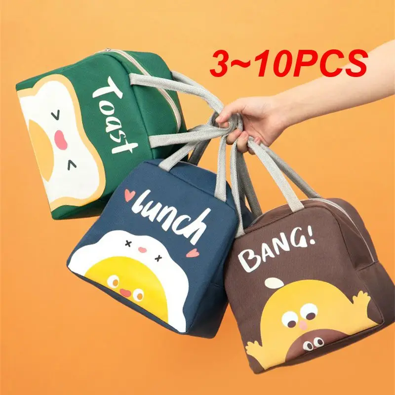 

3~10PCS Bento Bag Good Insulation Effect Easy To Clean Portable Multipurpose Storage Bag Large Capacity Lunch Box Bag 190g