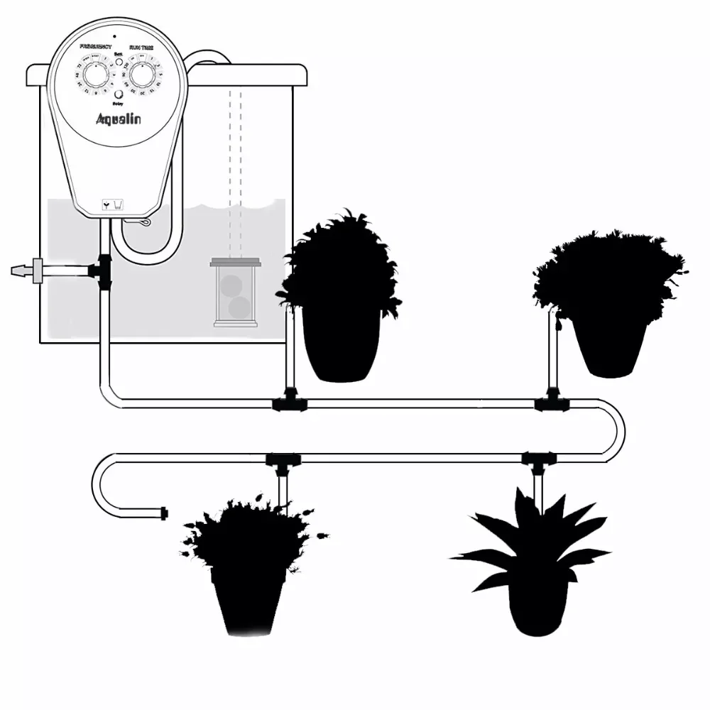 

Автоматический набор для капельного орошения с ЖК-дисплеем, таймер для садового цветочного полива, набор для полива со встроенным мембранн...