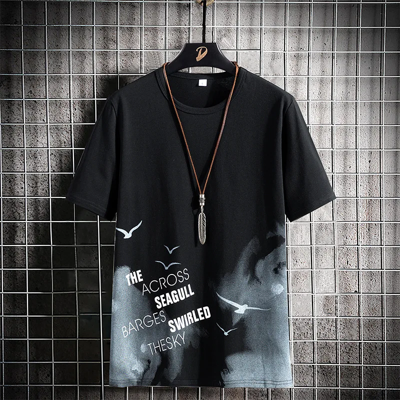 

2023HOT ZNG 2021 new trendy men's short-sleeved running jogging sports loose sportswear men's T-shirt