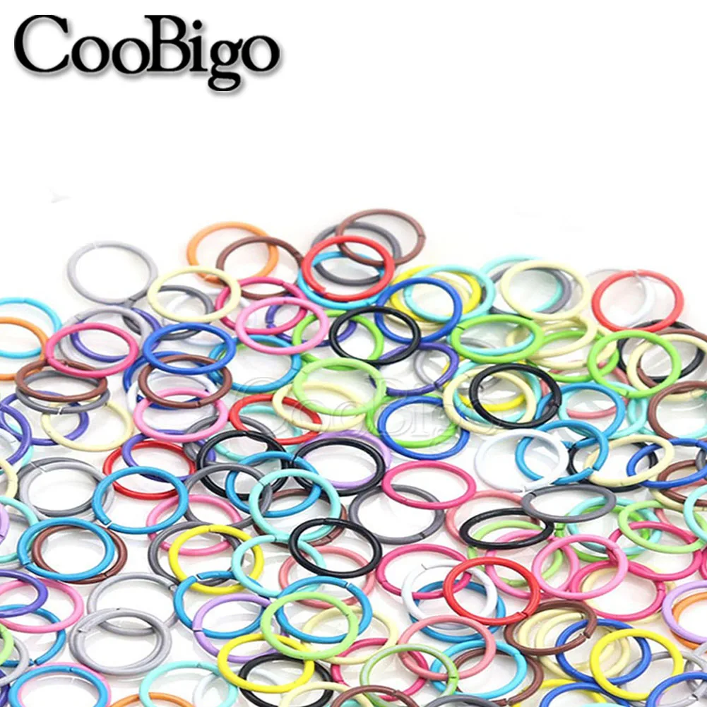 50pcs Keyring O Ring Keychain Close Loop Key Holder Keyfob  Connecting Hanging Circle DIY Backpack Pendant Jewelry Supplies 10mm