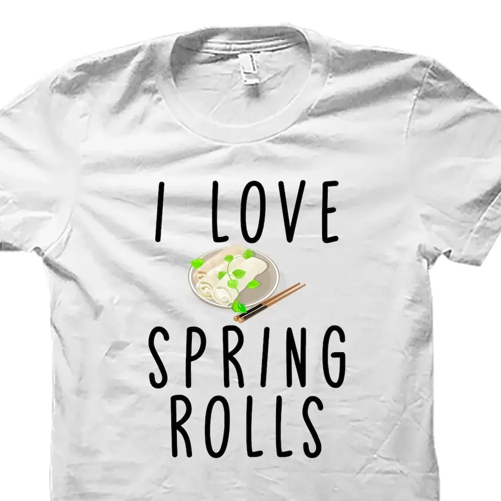 Весенняя рулонная футболка Lumpia влюбленные Филиппинская еда Азиатский