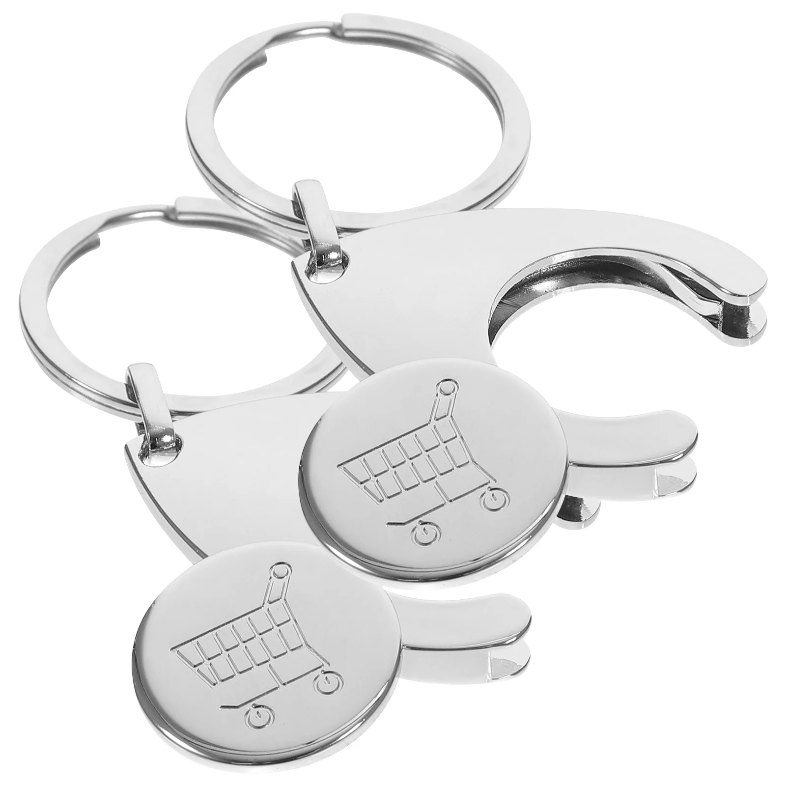 2 шт. тележка для жетона брелоки ключей цепочка украшение монет держатель