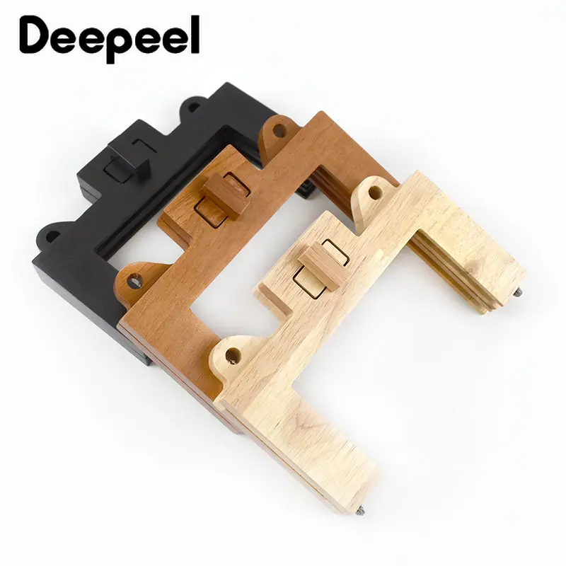 1Pc Deepeel 16cm Handmade Sewing Brackets Wood Bag Closure Purse Frames Retro Square Wooden Kiss Clasp Handles for Making Bags