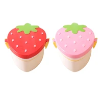 strawberry lunch box double tier cute bento lunchbox microwave food container