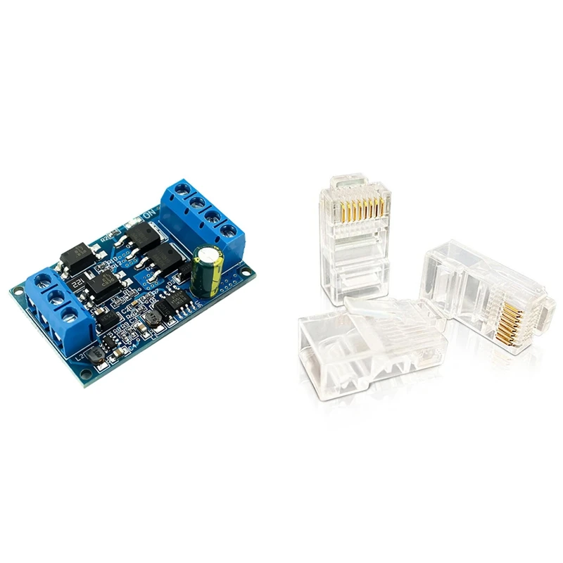 

Dc 4V -60V Trigger Drive Switch Module With 50Pcs RJ45 Connector 6U Gold Platedpass Through Ethernet Cables Module Plug