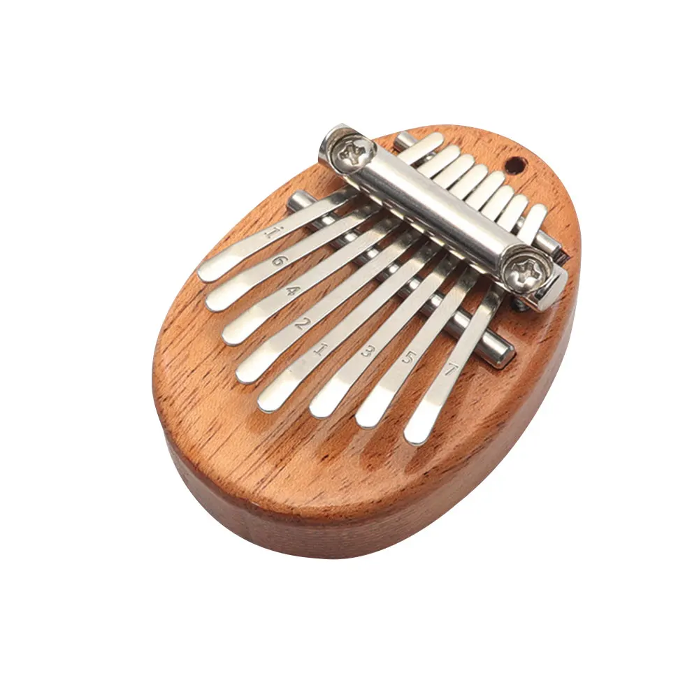 8 Key Mini Kalimba Thumb Piano Wooden/Acrylic Small Wearable Musical Instrument Pendant Mbira Gift Finger Piano For Adult Kids