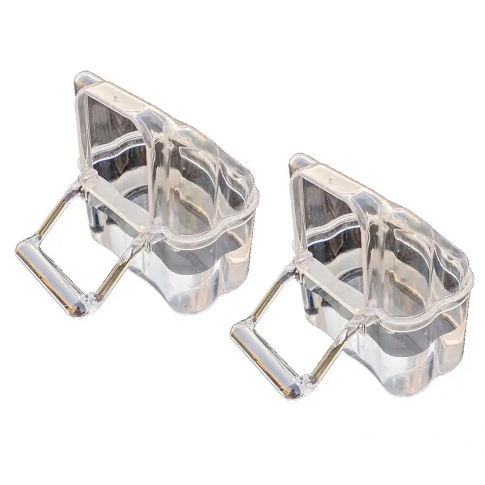 Plastic 2Pcs Eco-friendly Parrot Feeder Food Dispenser Anti-spill Bird Feeder Smooth Edge   Cage Accessories