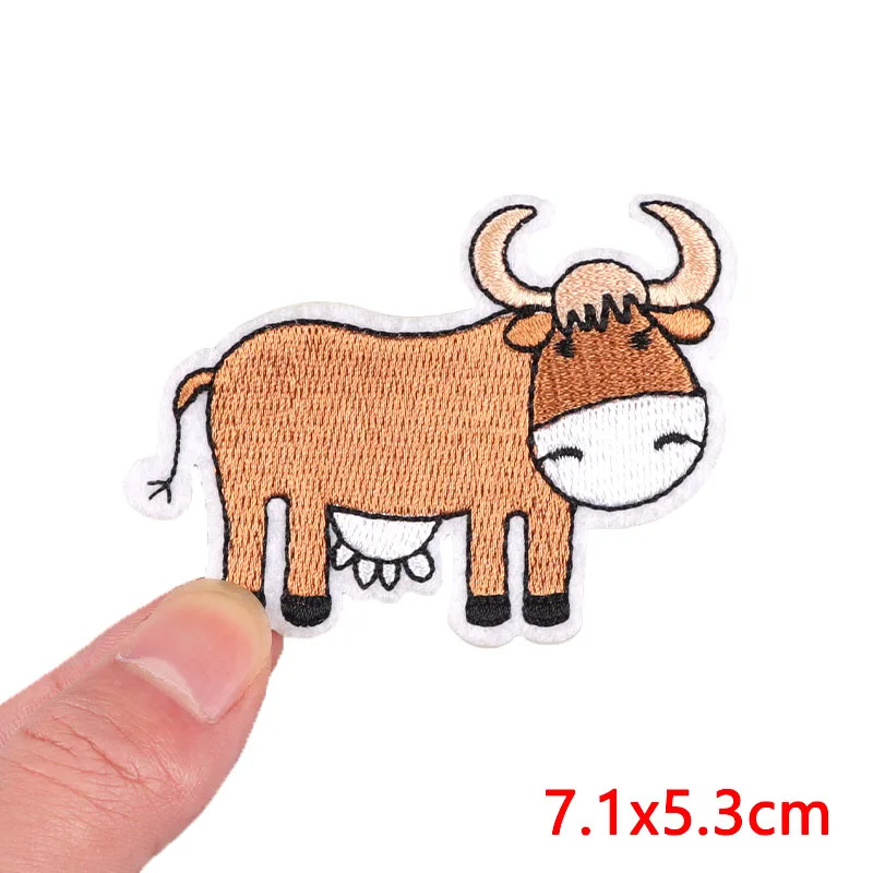 Нашивка С Вышивкой животных мультяшная/кошка патчи с утюгом для одежды DIY нашивки