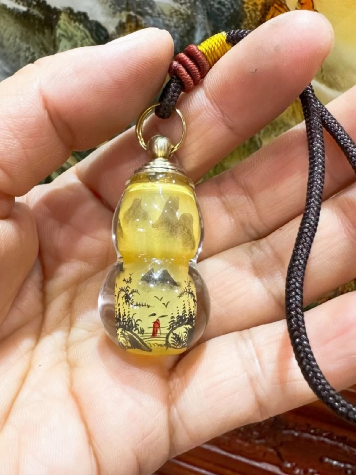 Внутри окрашенный табак бутылка горшок с циннабар порошок контейнер Тыква