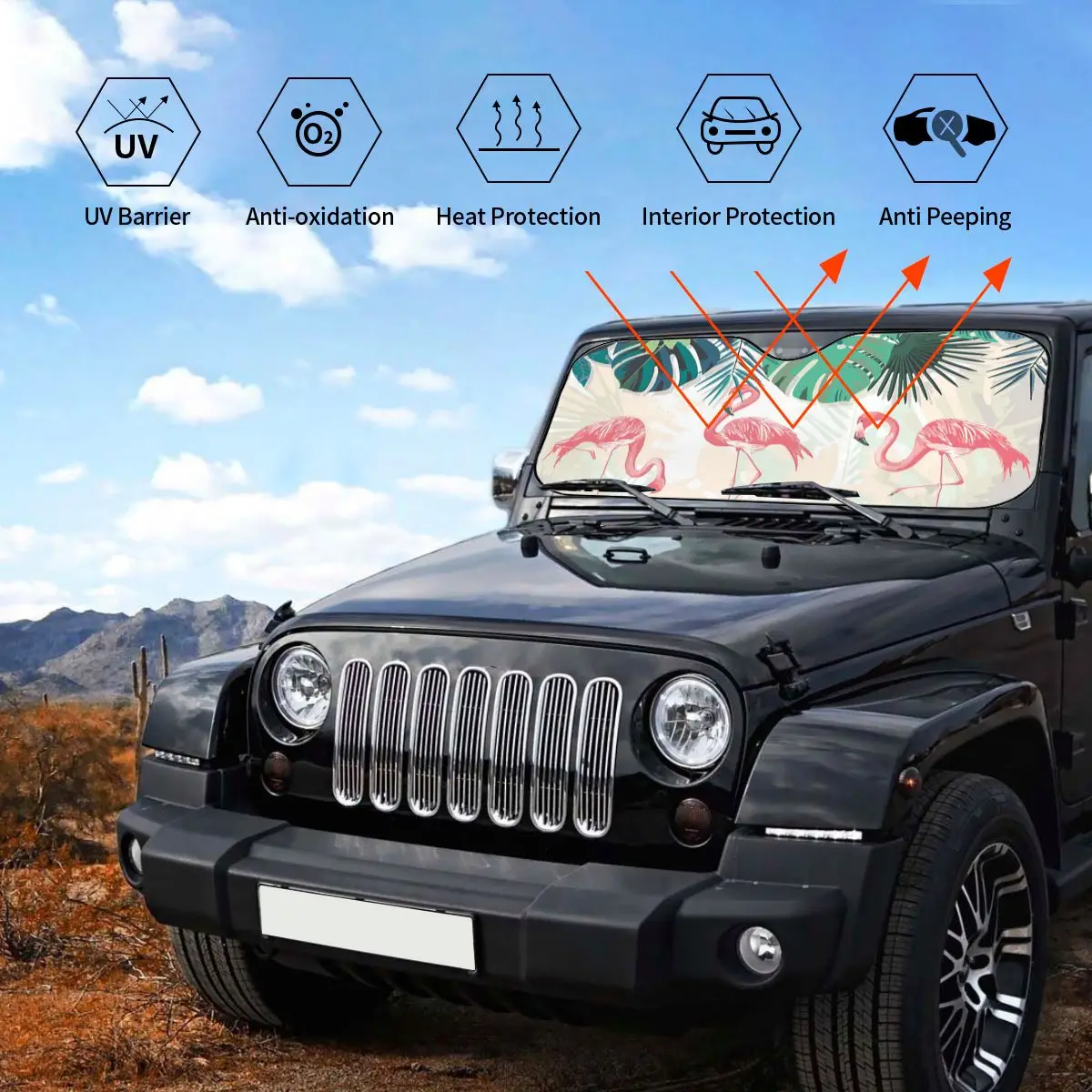 Рисунок 3 - Солнцезащитный козырек с фламинго