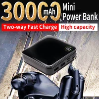 30000mah mini fast charging power bank portable double usb digital display external battery for iphone xiaomi huawei