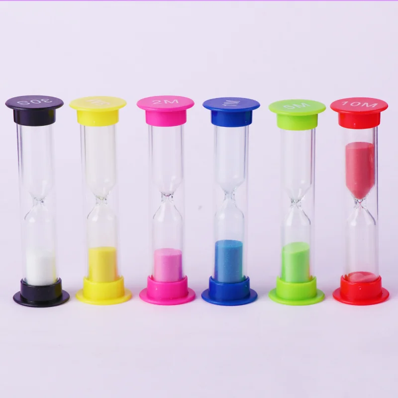 Sablier en verre coloré pour enfants  minuteries de verre de sable  jouets cadeaux pour brossage des