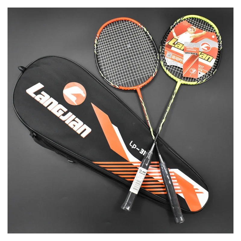 

2pcs Professional Badminton Rackets Set Family Couples Double Badminton Racquet Carbon Lightest Playing Badminton Whole -40