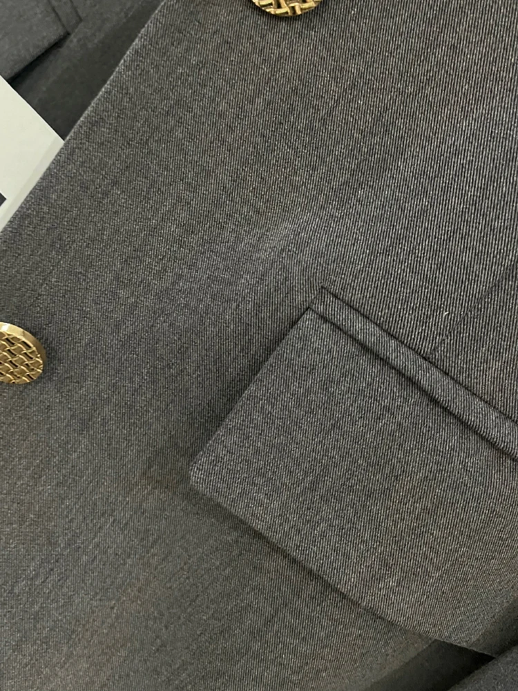 GVUW винтажный женский пиджак пальто с лацканами и длинными рукавами однобортное