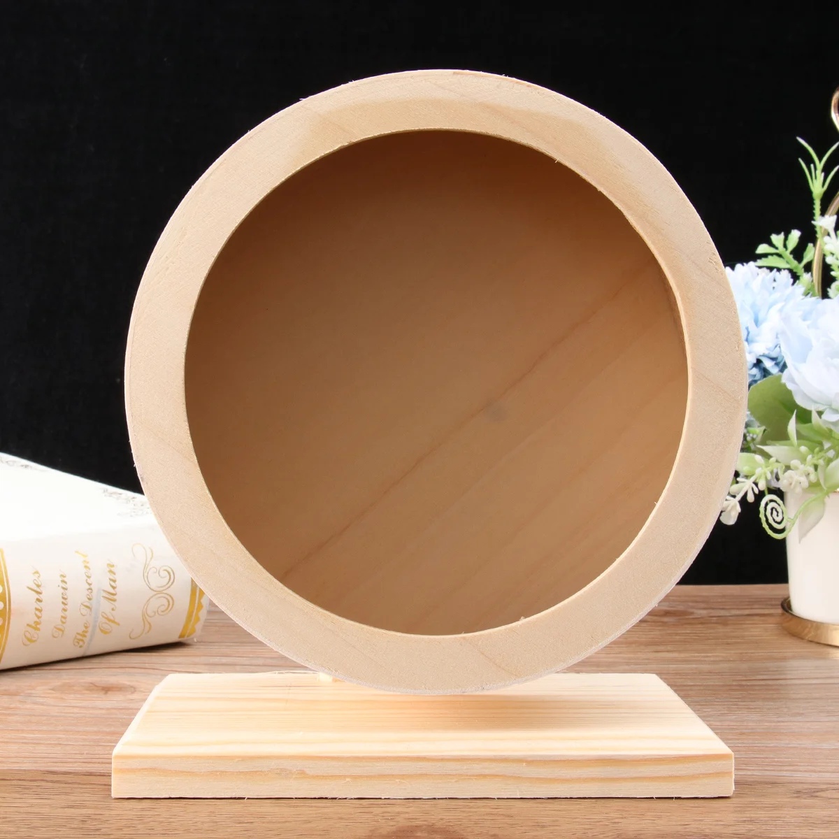 

Small Pets Exercise Wheel Hamster Wooden Mute Running Wheel Play Rest Nest for Rat Gerbil Mice Chinchillas Hedgehogs Guinea Pigs