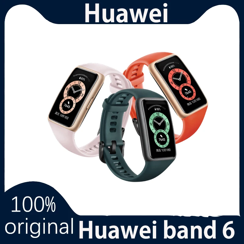 

Huawei Band 6 Smartwatch All-day SpO2 Monitoring 1.47" FullView Display 2-Week Battery Life Fast Charging, Heart Rate Monitoring