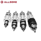 ALLSOME без мощности шпиндель Сборка Маленький токарный станок аксессуары Обрезной ремень JTOB10B12B16 сверлильный патрон Набор DIY Деревообработка резка