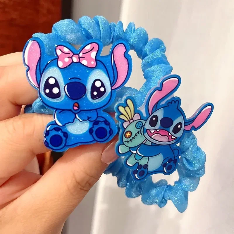Веревка для волос Disney Stitch мультяшная кавайная акриловая заколка резинка девочек