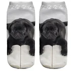 Летние детские носки с 3D принтом, милый дизайн собаки, модные носки унисекс в подарок на Рождество, забавные носки с низкой лодыжкой для детей