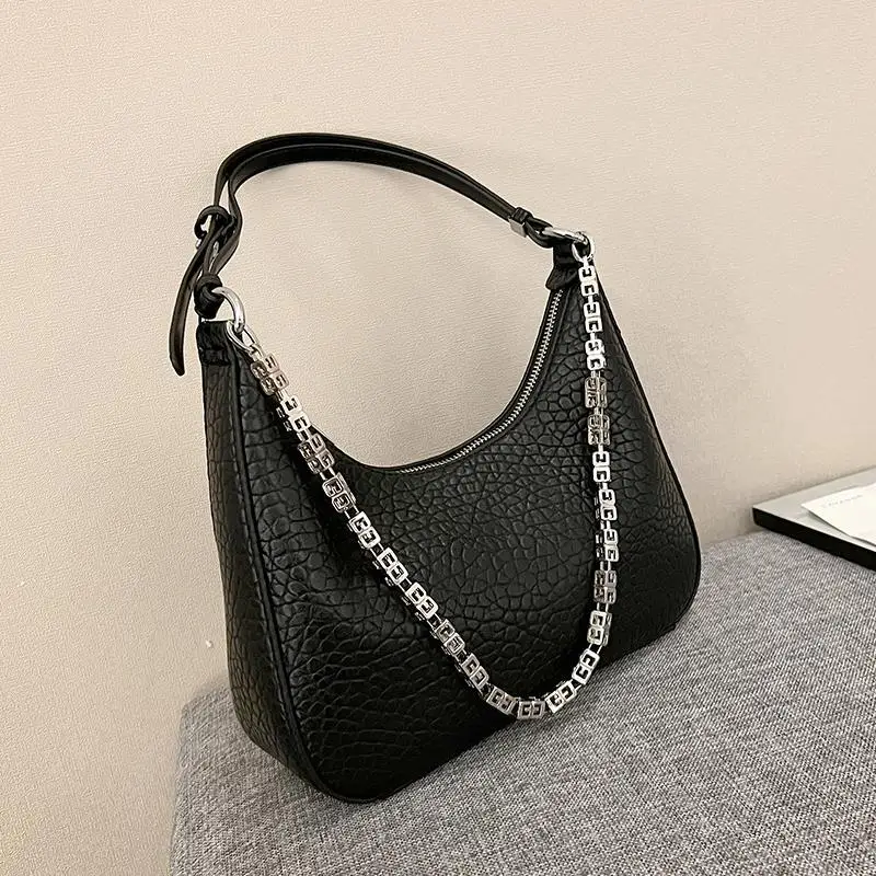 

Модная женская сумка через плечо, сумочки на цепочке, маленький брендовый дизайнерский кошелек, однотонная сумка через плечо из искусственной кожи