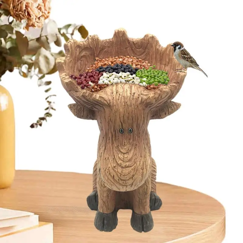 

Милая фигурка-кормушка для птиц, декоративная искусственная смола, легкая чаша для кормления дворов, для птиц, садов, газонов, патио