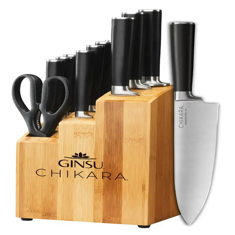 

Великолепный набор кухонных ножей из японской стали Chikara серии 420J из нержавеющей стали с бамбуковым блоком, технические характеристики