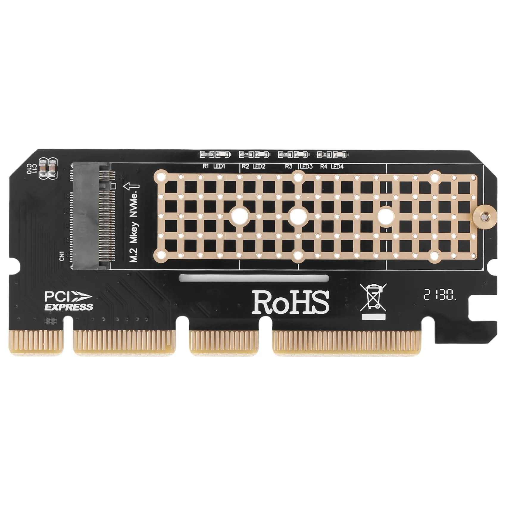 

M.2 NVMe SSD NGFF to PCIE 3.0 X16 Adapter M Key Interface Card Suppor PCI Express 3.0 x4 2230-2280 Size m.2 Full