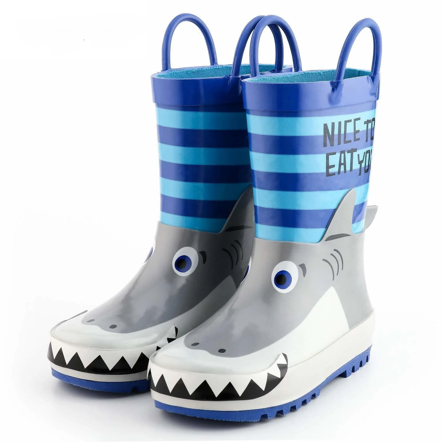 

Rain Boots Kids Waterproof Children's Rubber Boots 3D Cartoon Shark Printed Toddler Boy Rainboots Kalosze Dla Dzieci