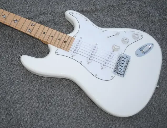 

Фирменная белая электрическая гитара Richie Sambora с грифом из клена и отпечатком пальца