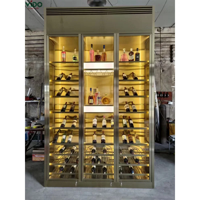Современные роскошные шкафы для хранения вина на заказ стеллаж витрин