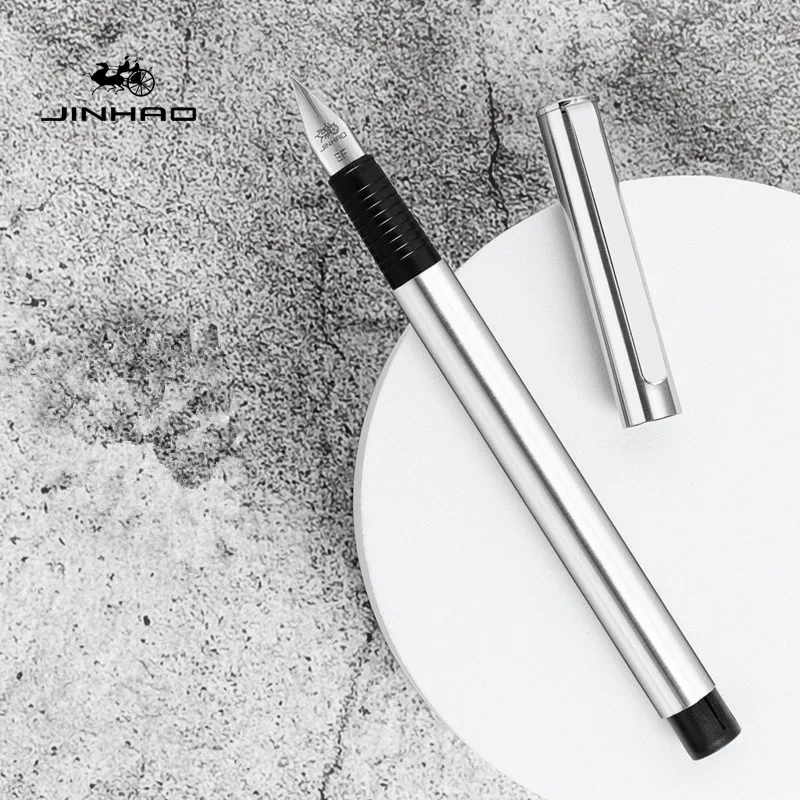 Ручка перьевая Jinhao черная/серебристая 65 дюймов | Канцтовары для офиса и дома