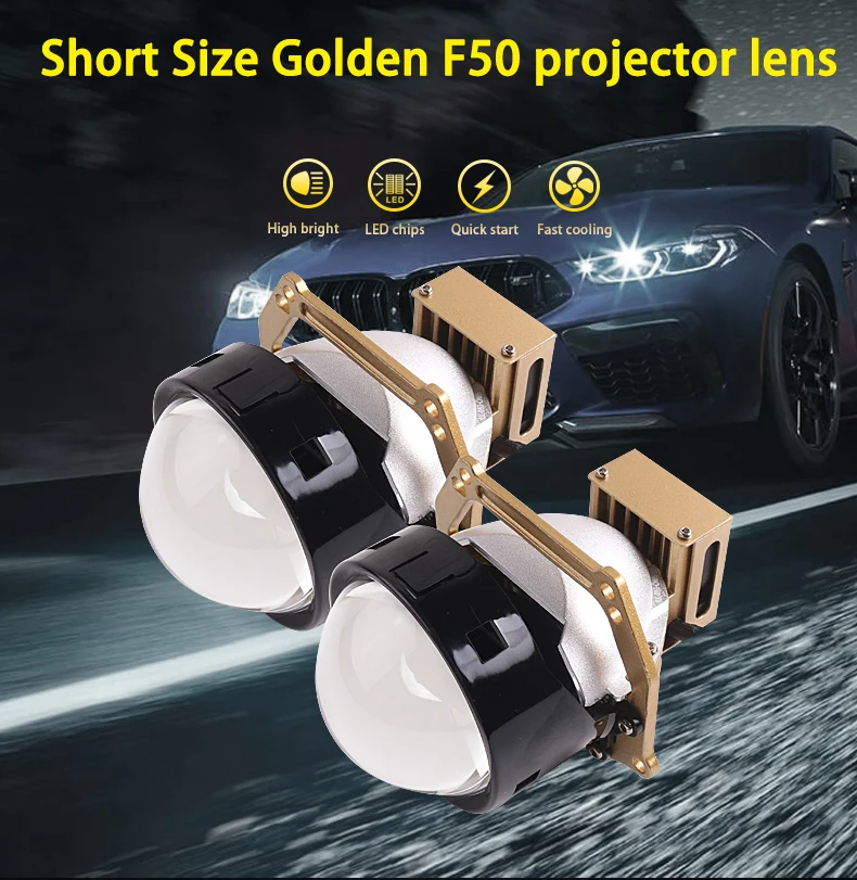 Sanvi Golden F50 116 Вт фара с линзами проектора высокой мощности 6000K Цветовая температура