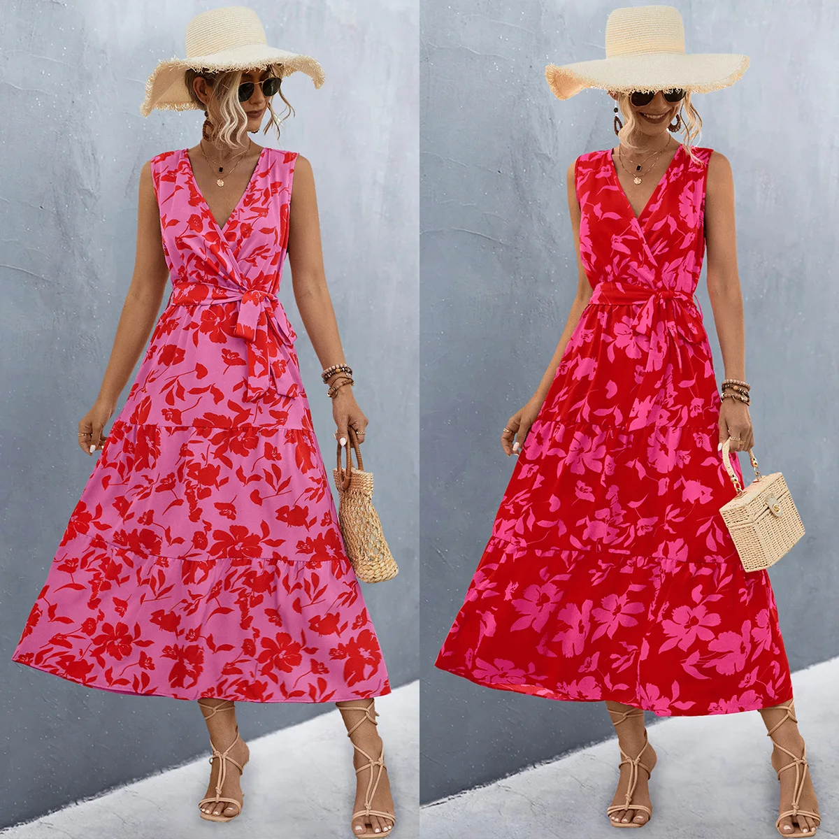 Элегантные женские длинные платья новое летнее платье с цветочным принтом Abiti Al