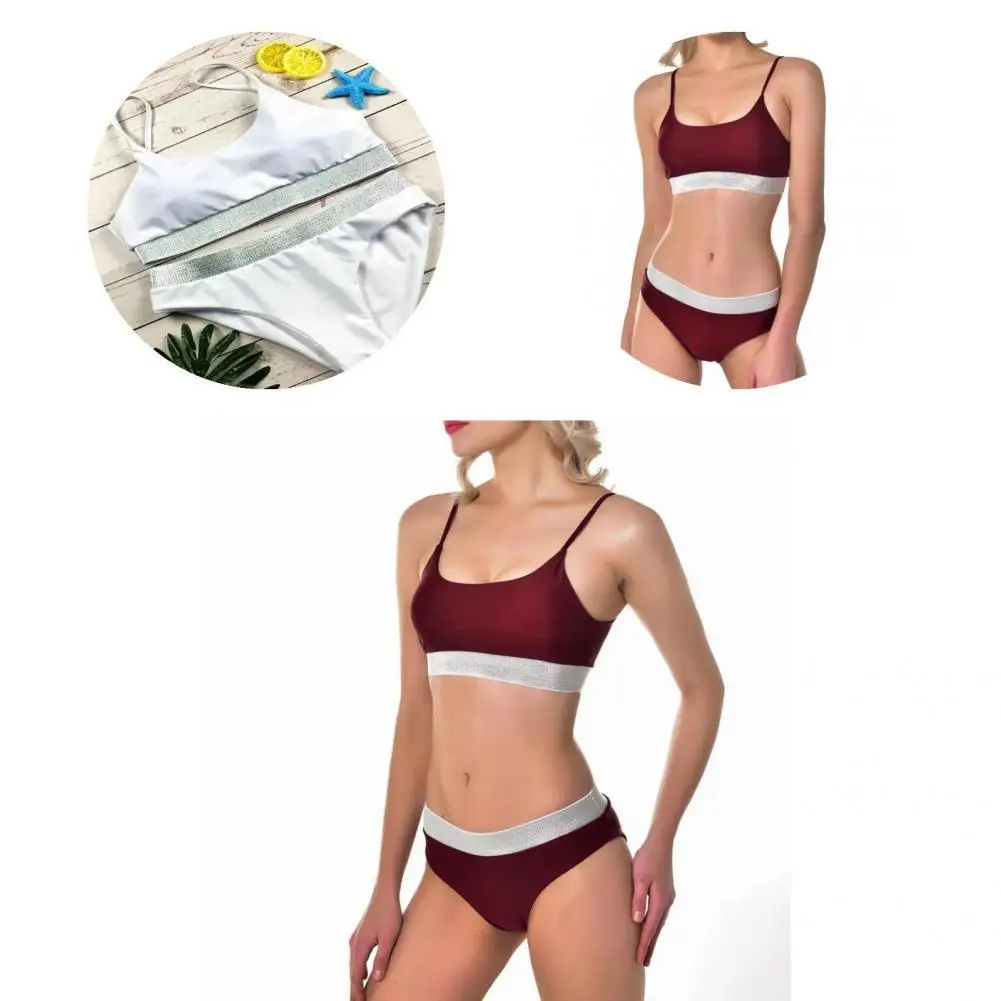 

Быстросохнущий Сказочный комплект бикини из двух предметов, купальный костюм с блестками и подкладкой для пляжа