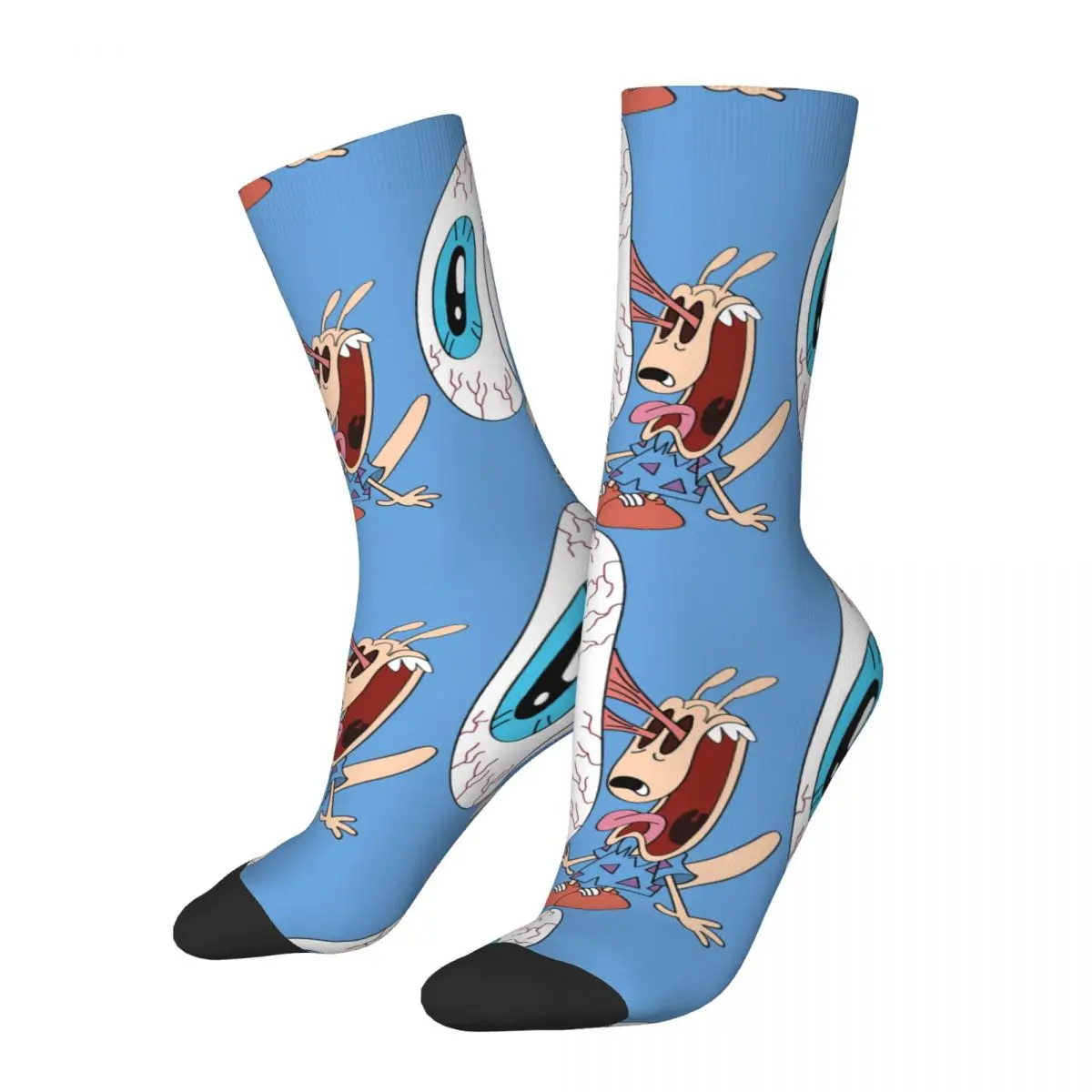 

Hip Hop Vintage Big Eyes Crazy Men's Compression Socks Unisex Rockos Modern Life Harajuku Seamless Printed Funny Crew Sock