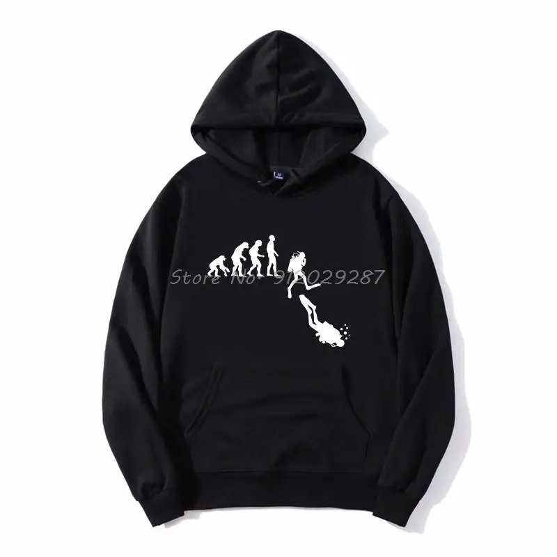 

Casual Hoodie Evolution Diving Men Fleece Hooded Sweatshirt Casual Hoody Streetwear